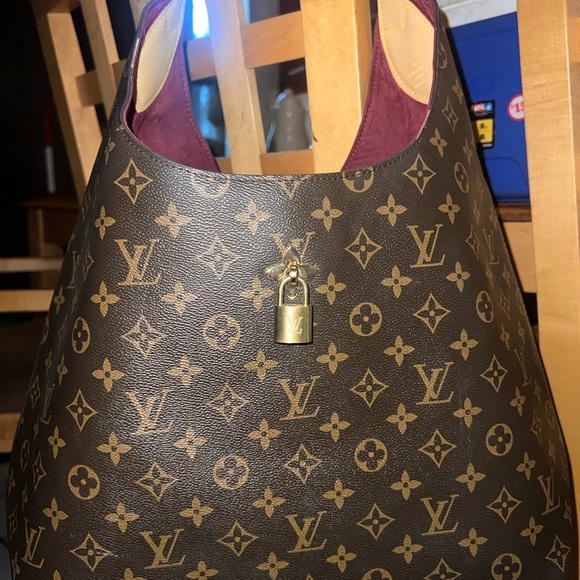 Louis Vuitton Monogram Flower Hobo Bag with Gold Accents - Picture 1 of 9